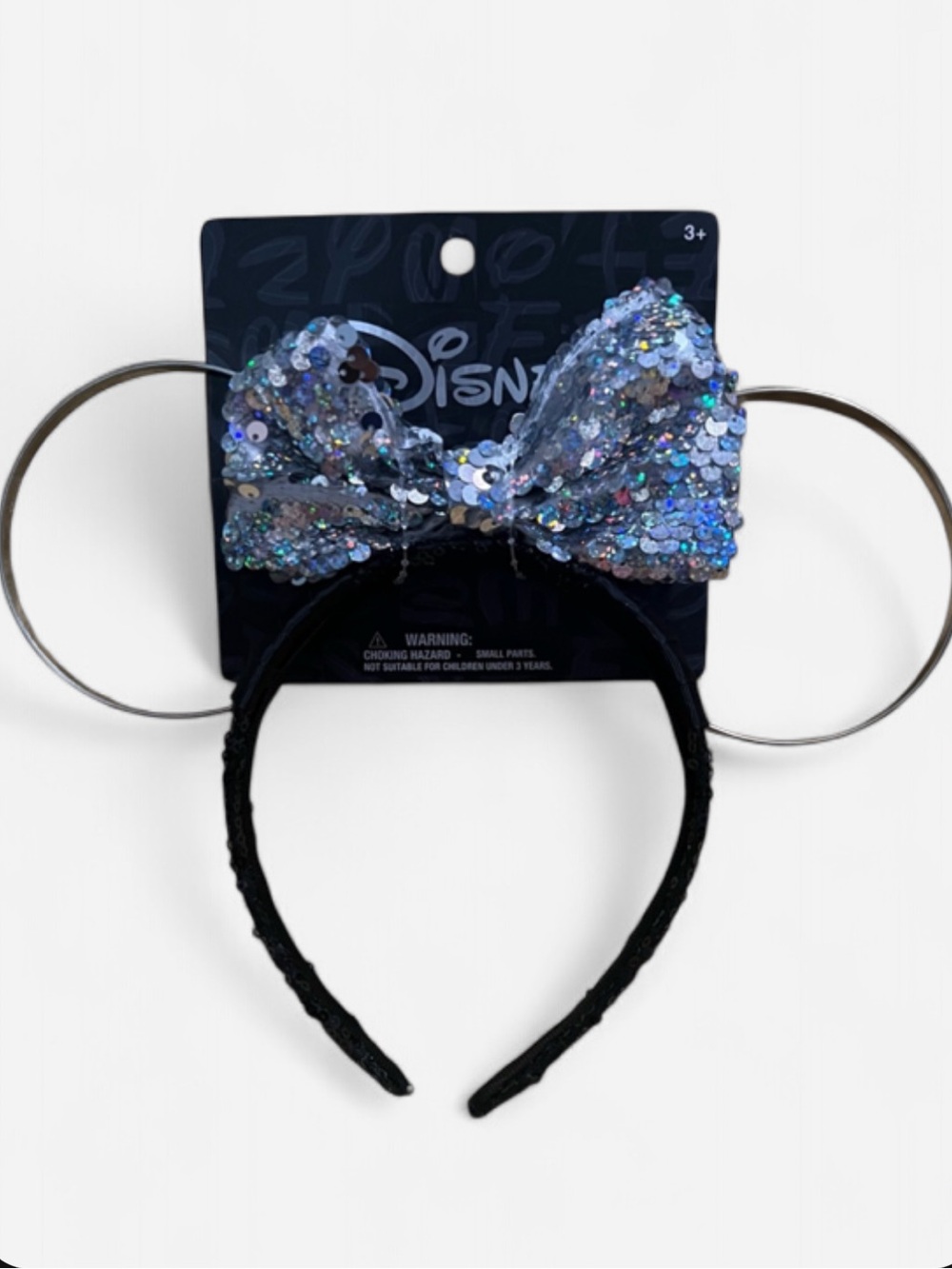 Disney Sequin Ears Headband - Black and Silver